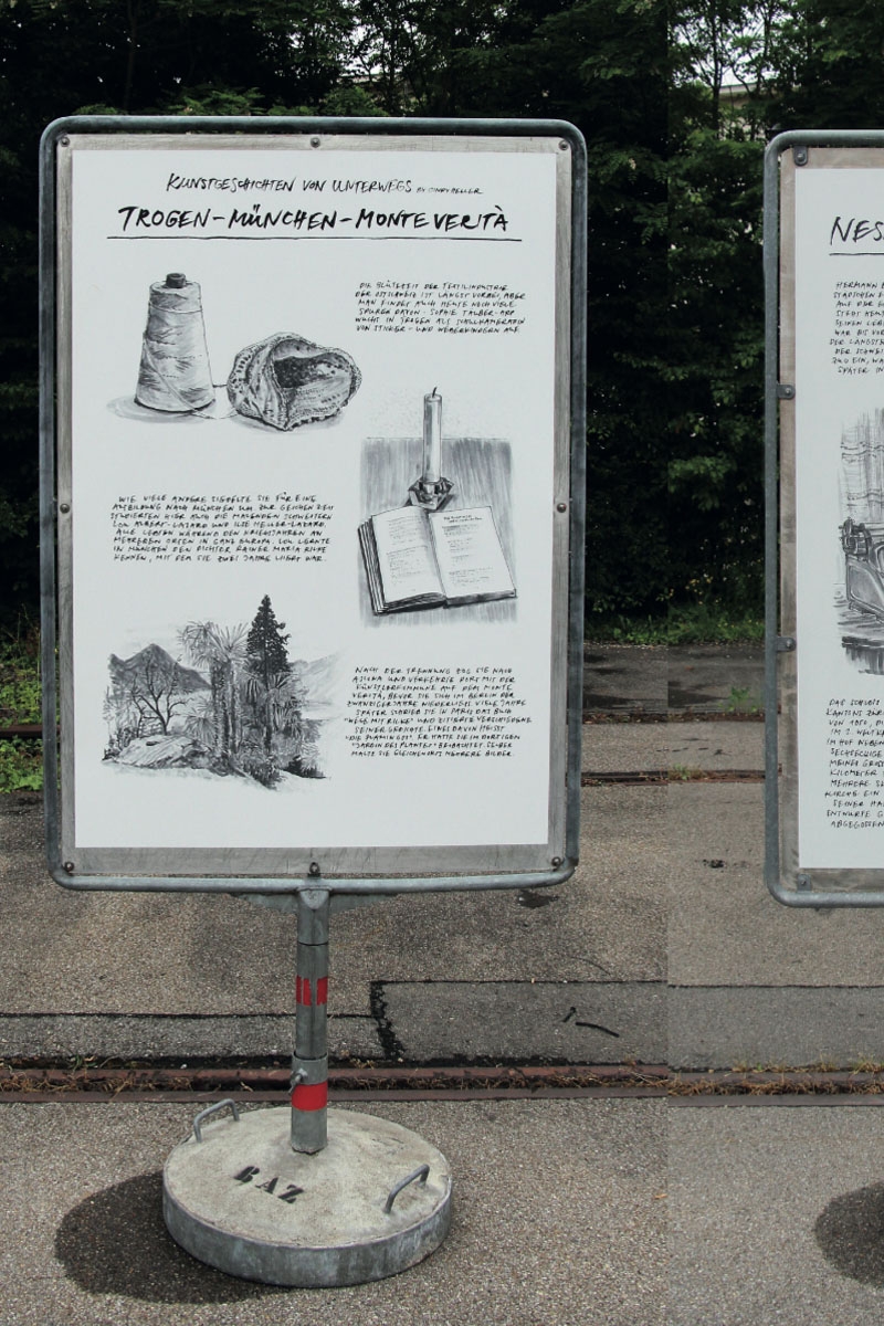 Plakatständer des Werkhofs Zug mit Outdoorplakaten